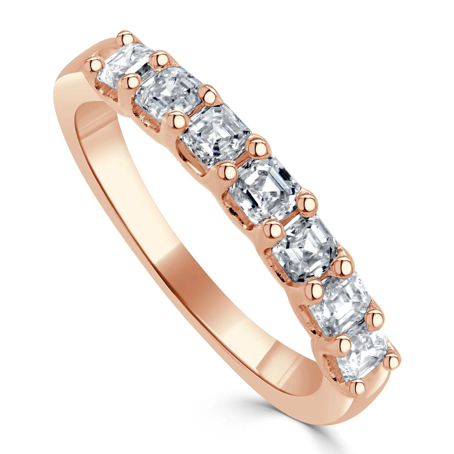 14K Gold & Asscher-Cut Diamond Band - 0.97ct