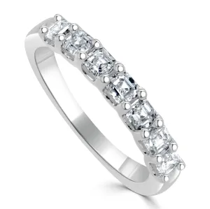 14K Gold & Asscher-Cut Diamond Band - 0.97ct