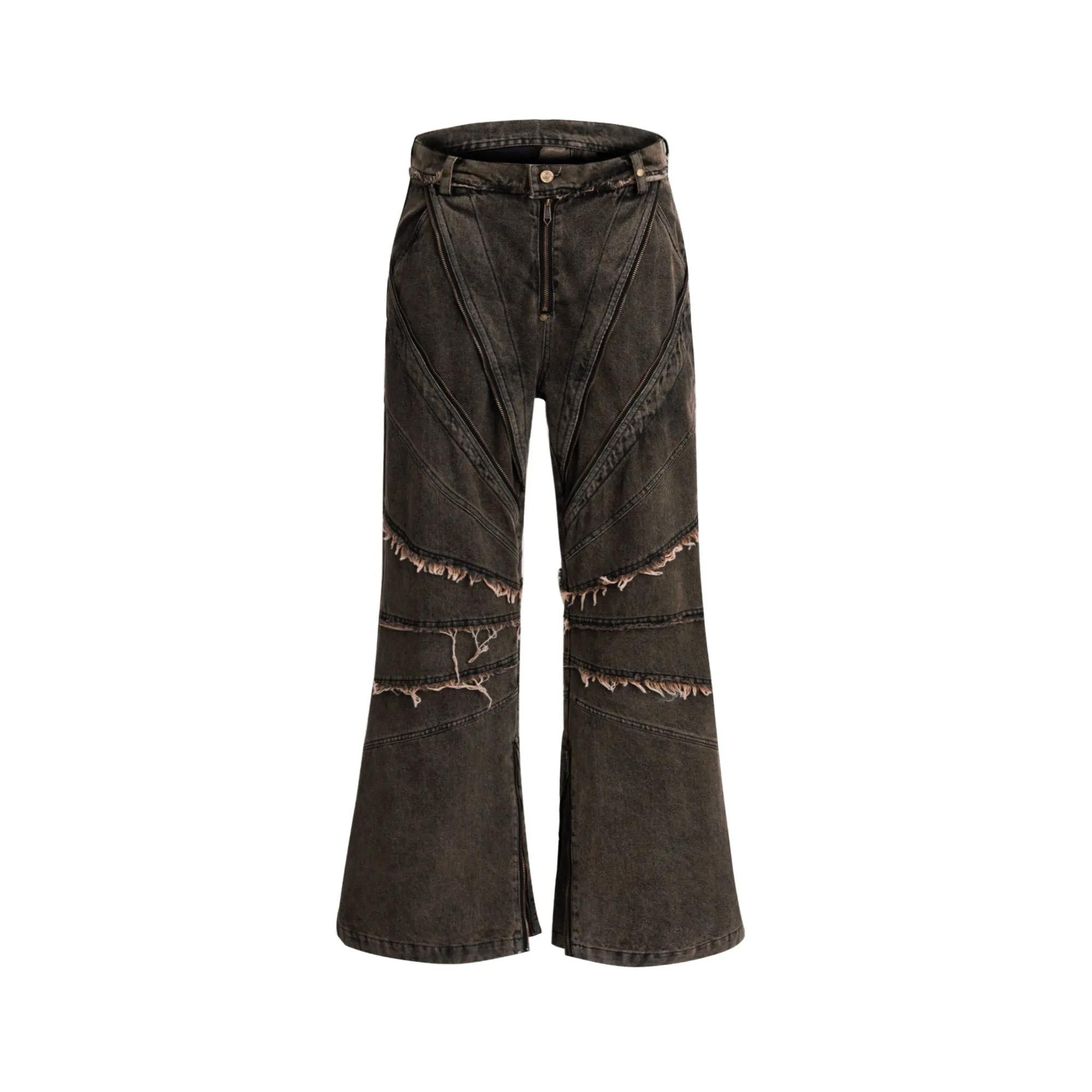 【24s Sep.】Metal Tassel Distressed Washed Denim Suit