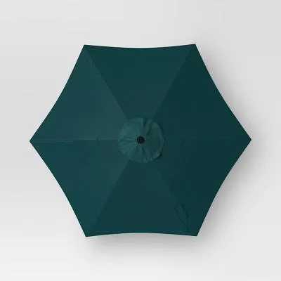 6' Round Outdoor Patio Market Umbrella Fern Shower with Black Pole - Room Essentials