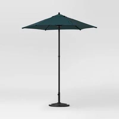6' Round Outdoor Patio Market Umbrella Fern Shower with Black Pole - Room Essentials