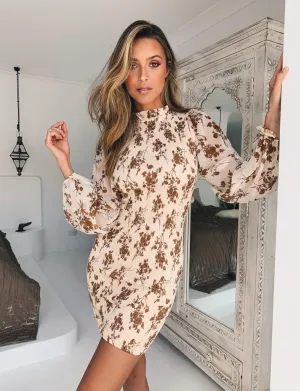 Affections Dress - Beige Floral