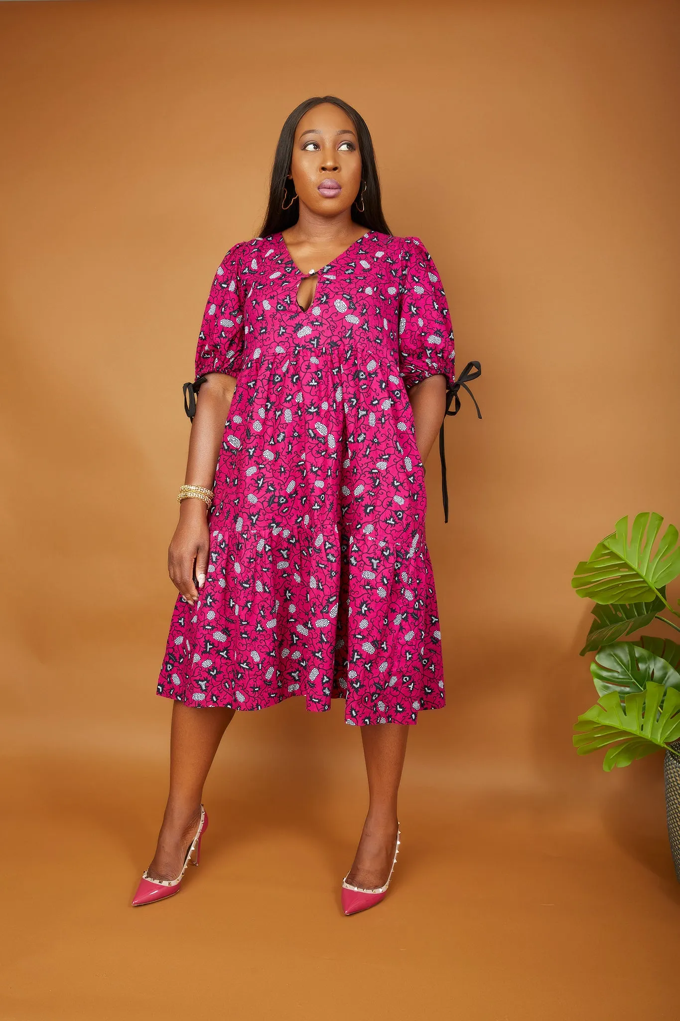 African Print Gypsy Shift Dress - Omerrah