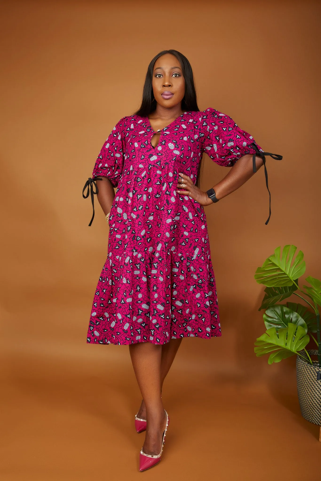 African Print Gypsy Shift Dress - Omerrah