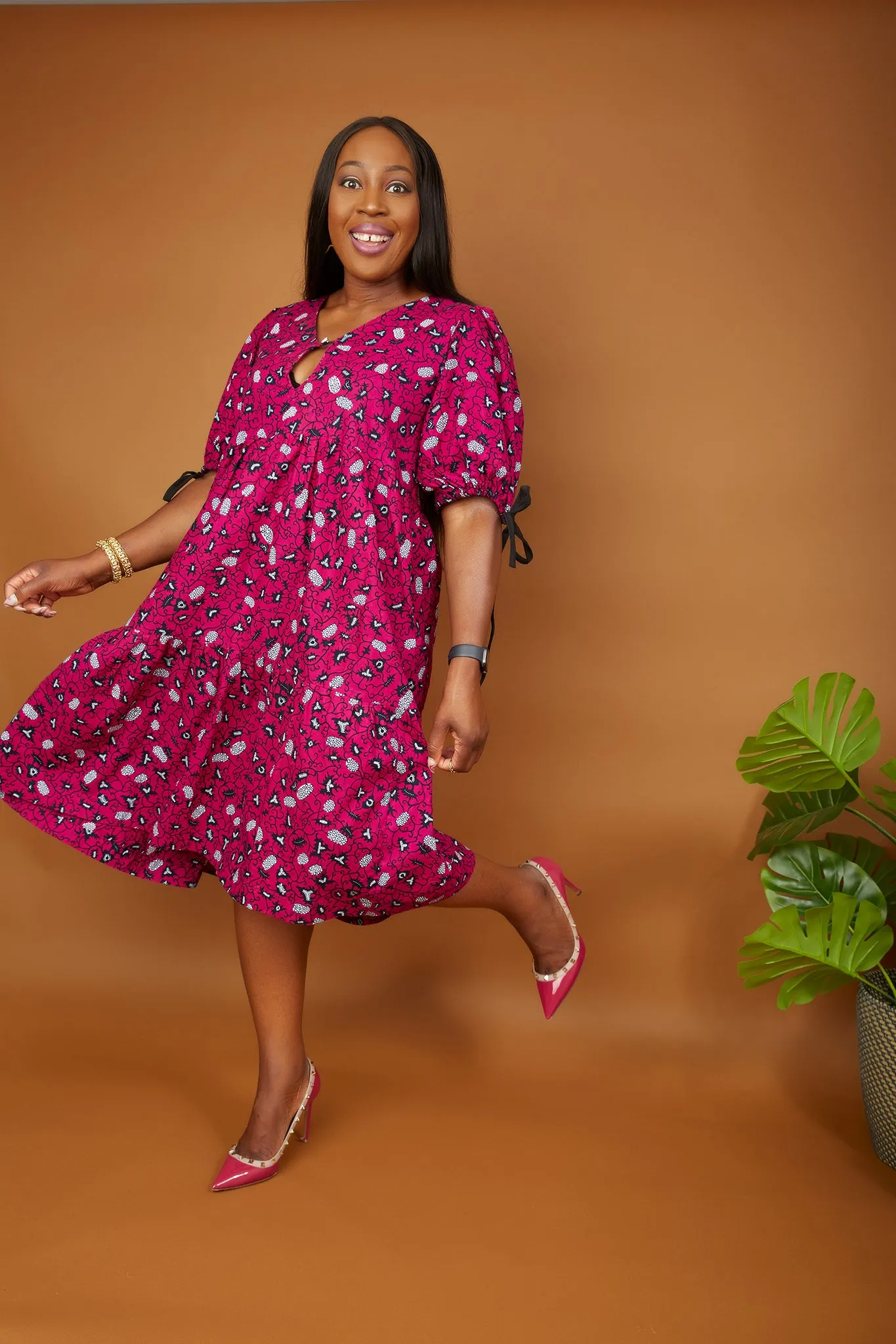 African Print Gypsy Shift Dress - Omerrah