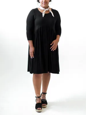 Agnes & Dora™ XXS|XS|S| Muse Midi Dress Black