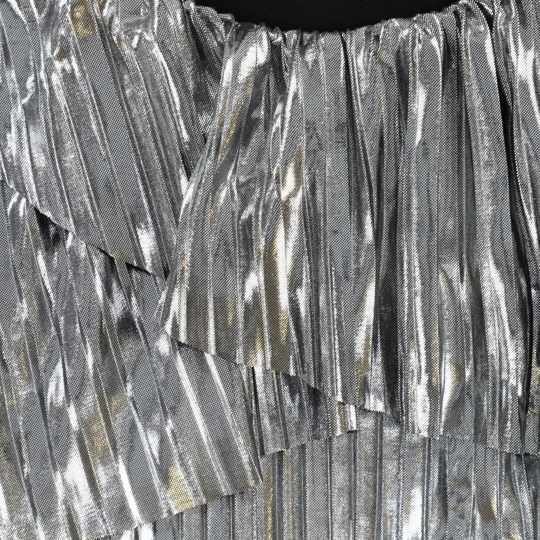 ANDORINE SILVER PLEAT DRESS