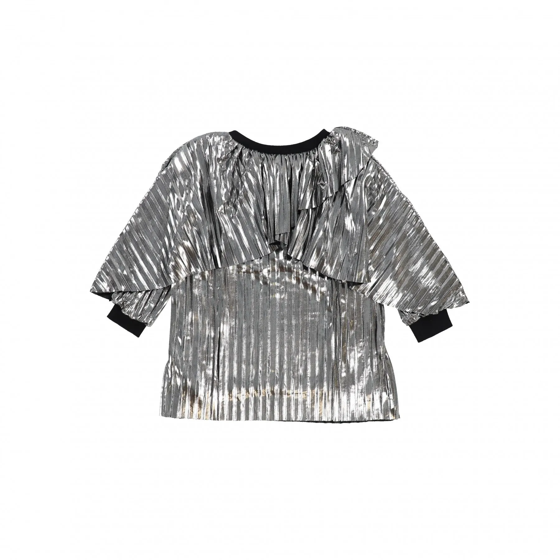 ANDORINE SILVER PLEAT DRESS