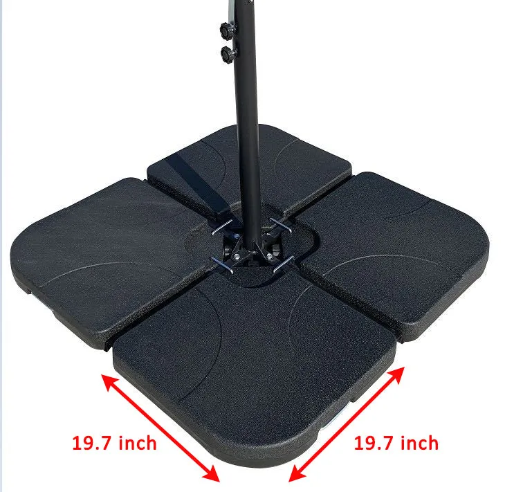APEX GARDEN 4-Pieces heavy-duty water/sand umbrella bases