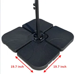 APEX GARDEN 4-Pieces heavy-duty water/sand umbrella bases