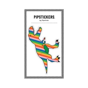big puffy rainbow t-rex sticker