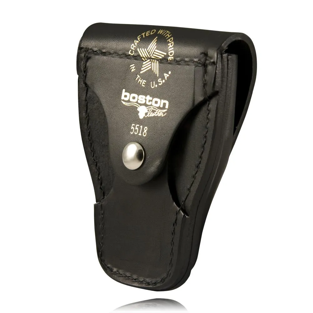 Boston Leather Handcuff Case w/ Snap Closure and Snap Back