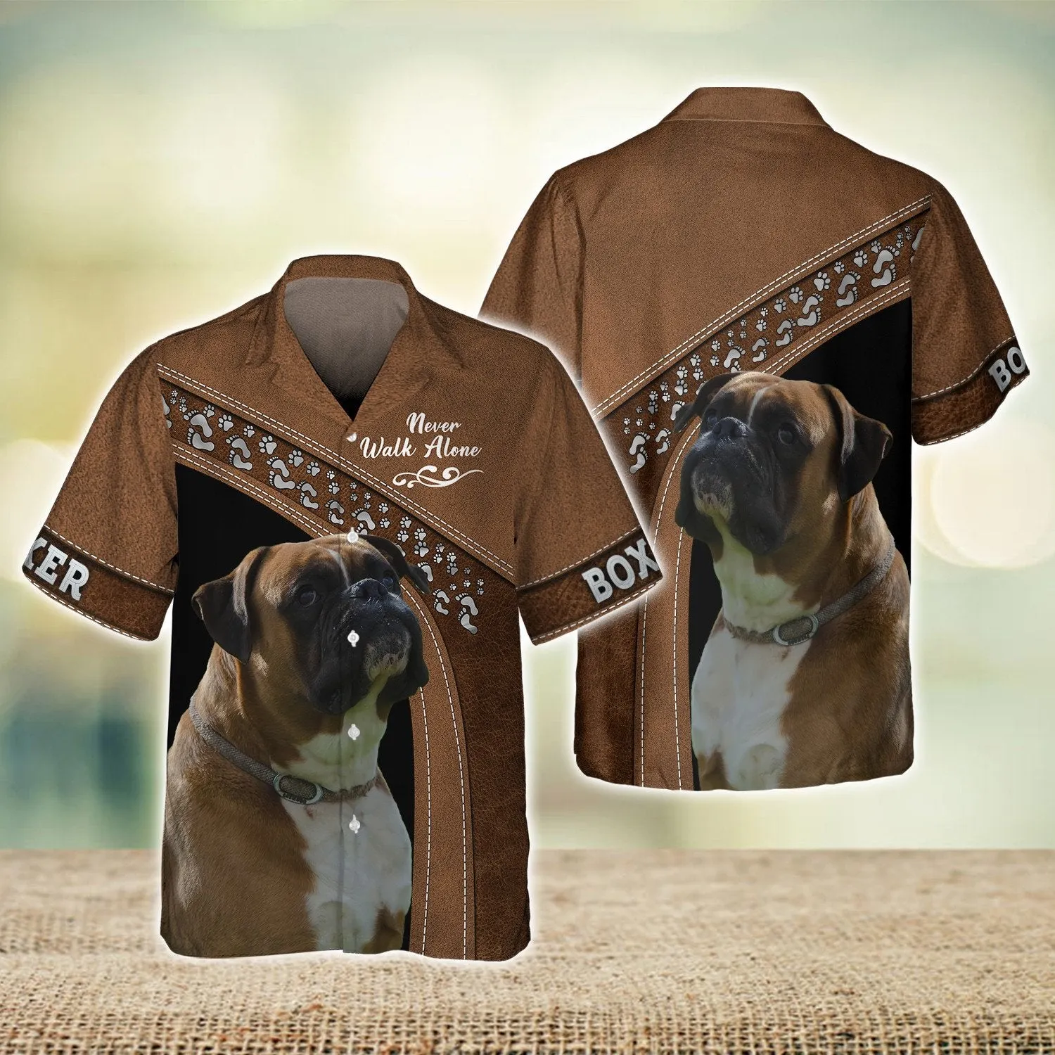 Boxer Love Never Walk Alone 3D Full Print Shirts, Shirt For Dog Lovers, Dog Memorial Gifts for loss of Dog
