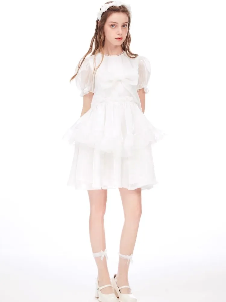 Bubble Sleeve Puffy Cake Dress【s0000006956】