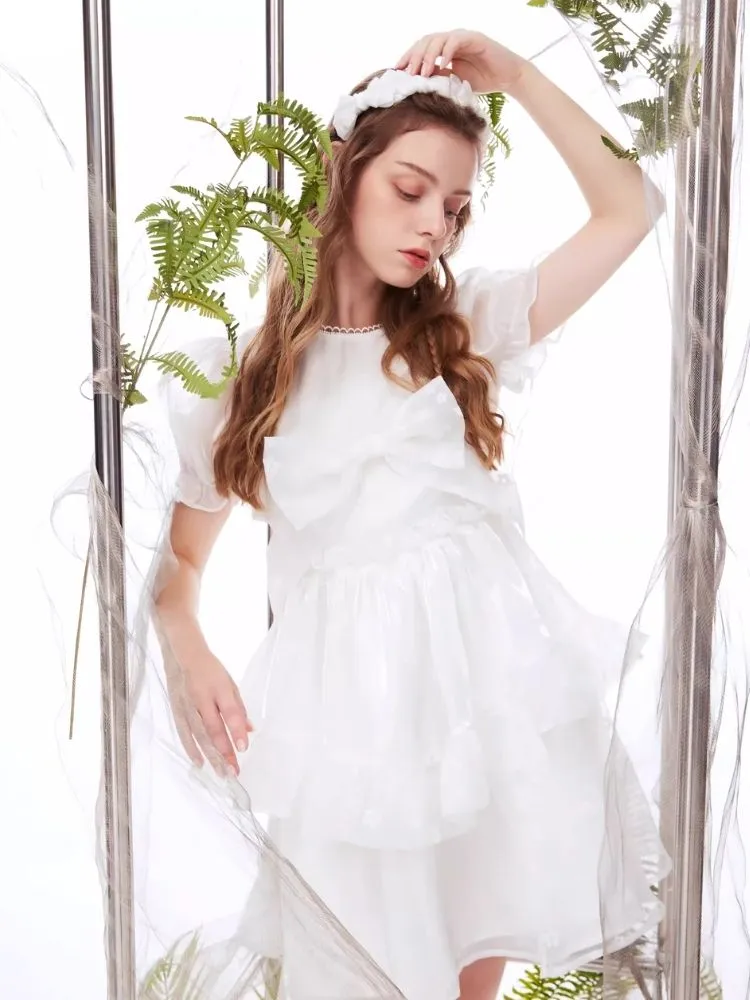 Bubble Sleeve Puffy Cake Dress【s0000006956】