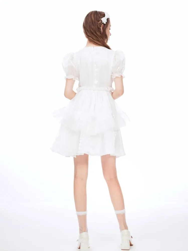 Bubble Sleeve Puffy Cake Dress【s0000006956】