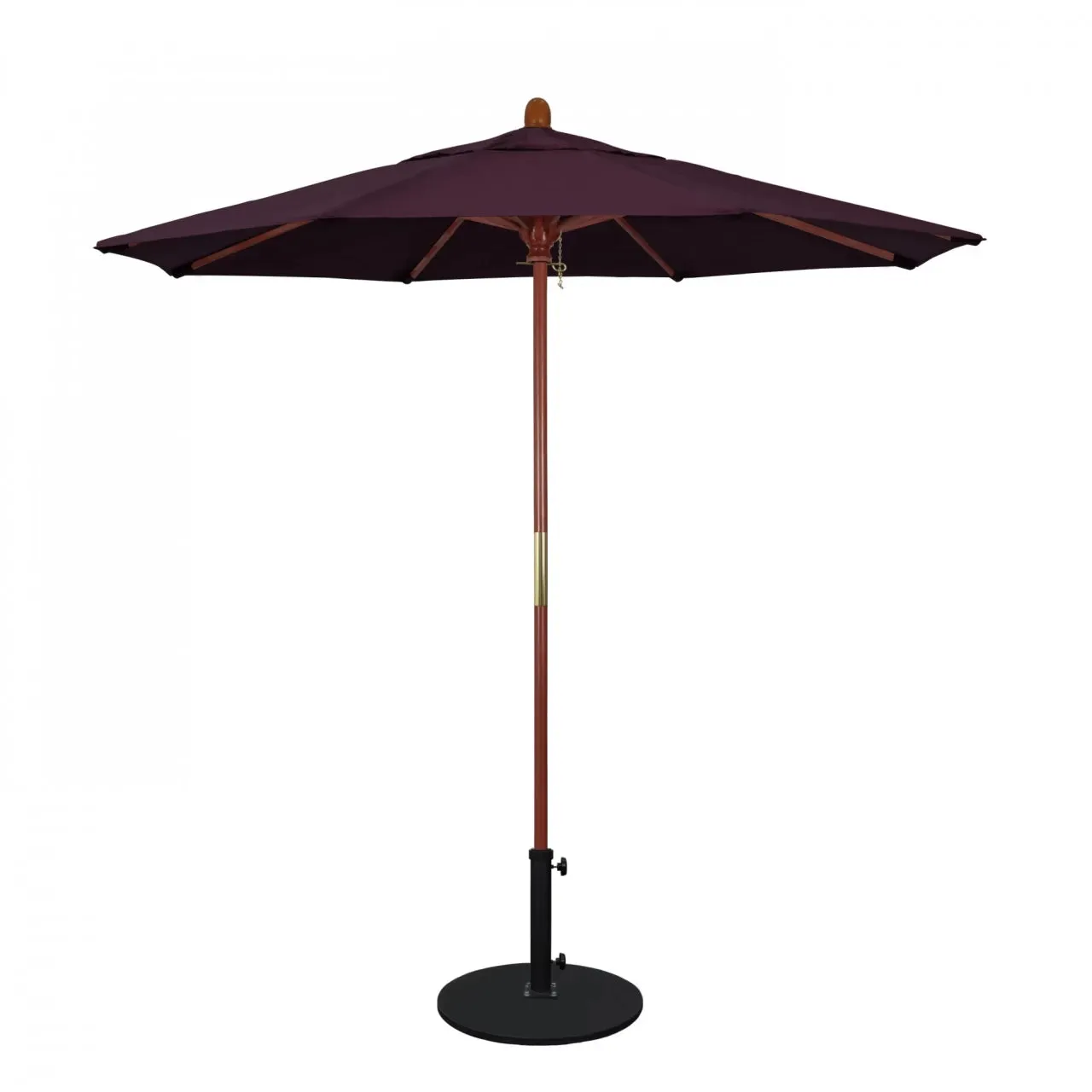 California Umbrella Grove Series 7.5 ft Commercial Patio Umbrella - Durable Hardwood Pole and Push Lift