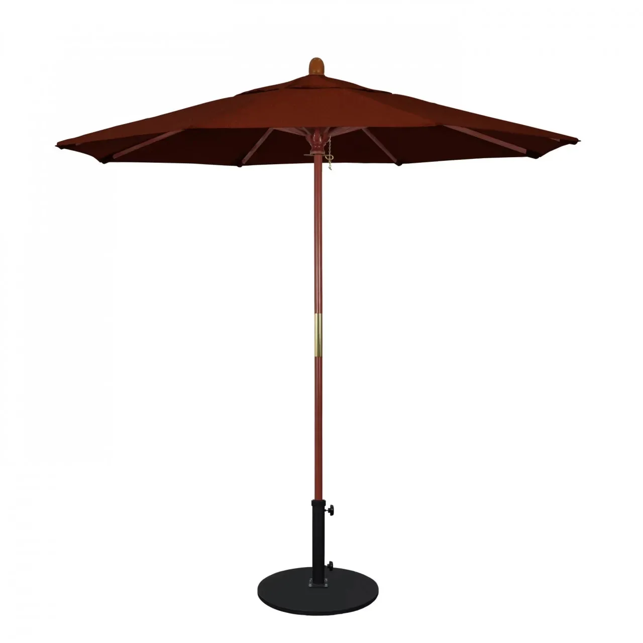 California Umbrella Grove Series 7.5 ft Commercial Patio Umbrella - Durable Hardwood Pole and Push Lift