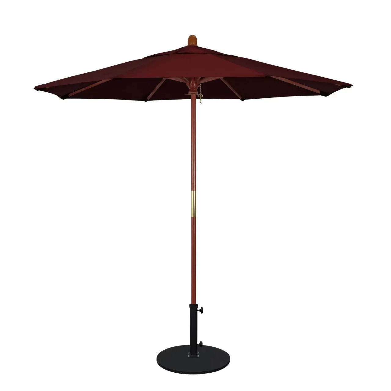California Umbrella Grove Series 7.5 ft Commercial Patio Umbrella - Durable Hardwood Pole and Push Lift