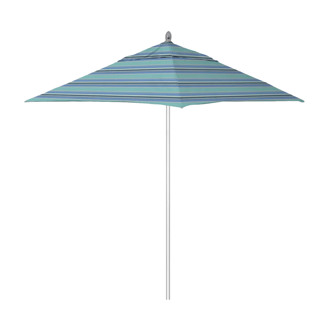 California Umbrella Rodeo Series 6 Foot Square Market Aluminum Umbrella with Push Lift System