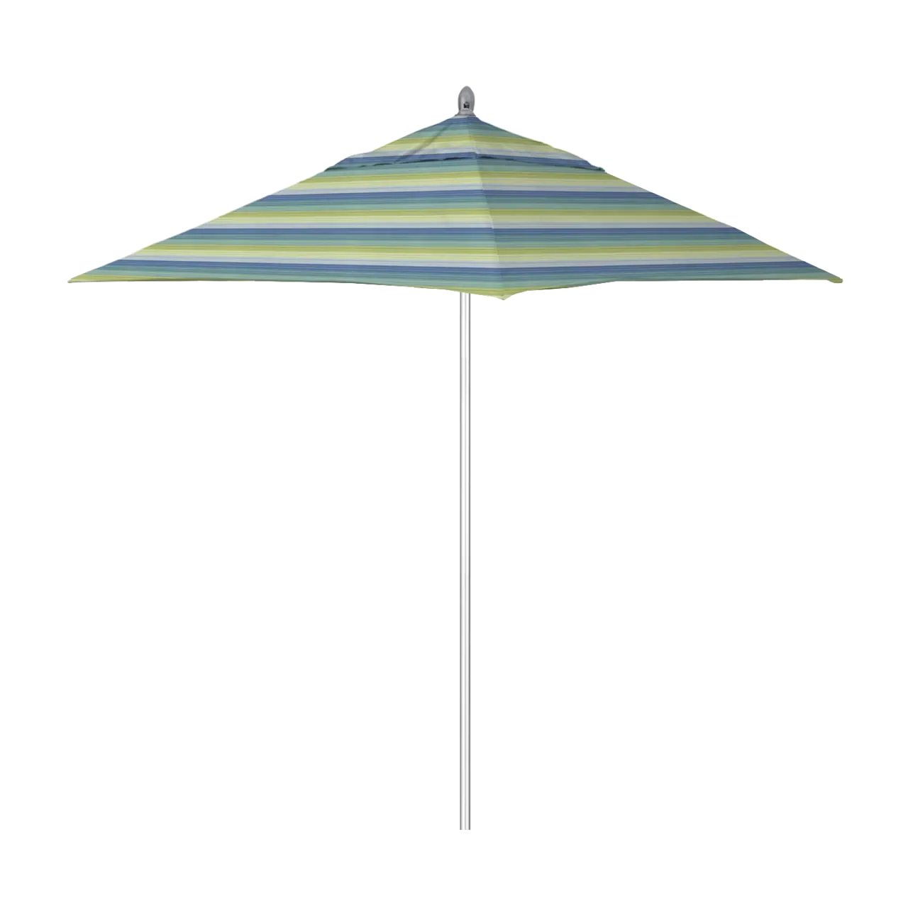 California Umbrella Rodeo Series 6 Foot Square Market Aluminum Umbrella with Push Lift System