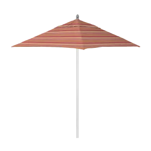 California Umbrella Rodeo Series 6 Foot Square Market Aluminum Umbrella with Push Lift System