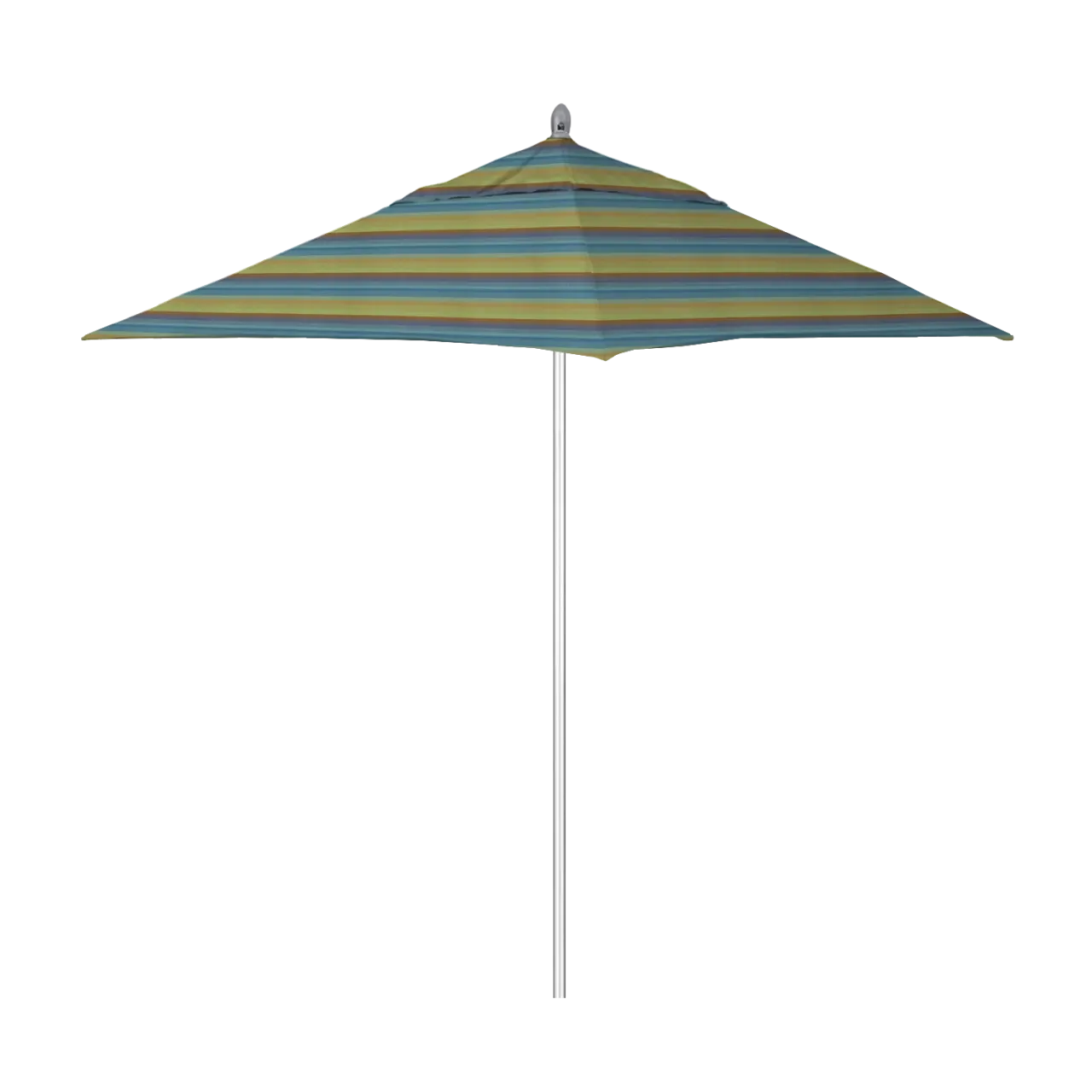 California Umbrella Rodeo Series 6 Foot Square Market Aluminum Umbrella with Push Lift System