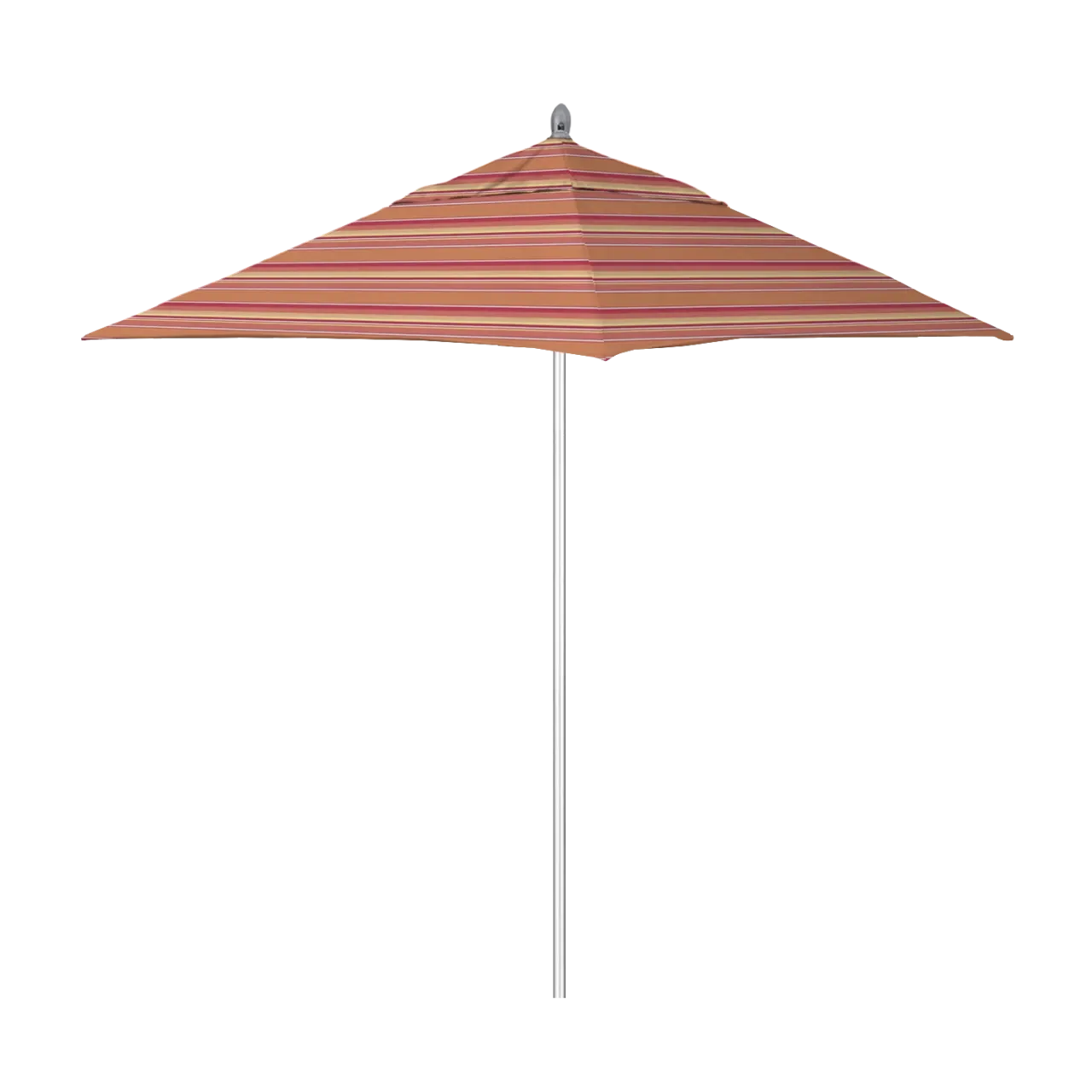 California Umbrella Rodeo Series 6 Foot Square Market Aluminum Umbrella with Push Lift System