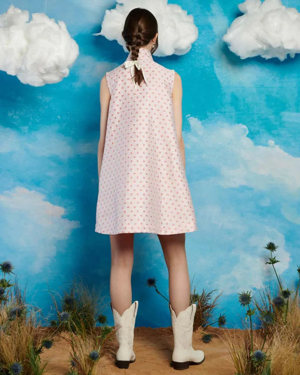 Canter Jacquard Bow Dress