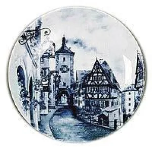 Collectible Plates European Village Blue