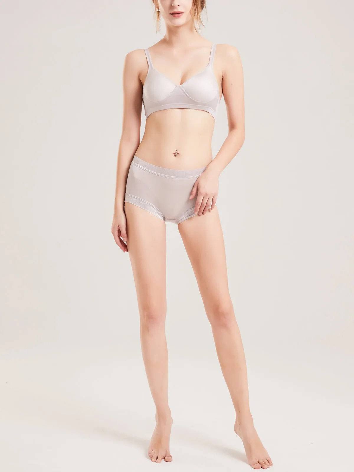 Comfortable Wireless Silk Knitted Bra (Panty not included))