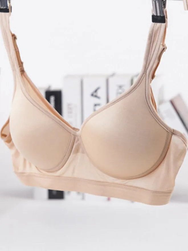 Comfortable Wireless Silk Knitted Bra (Panty not included))