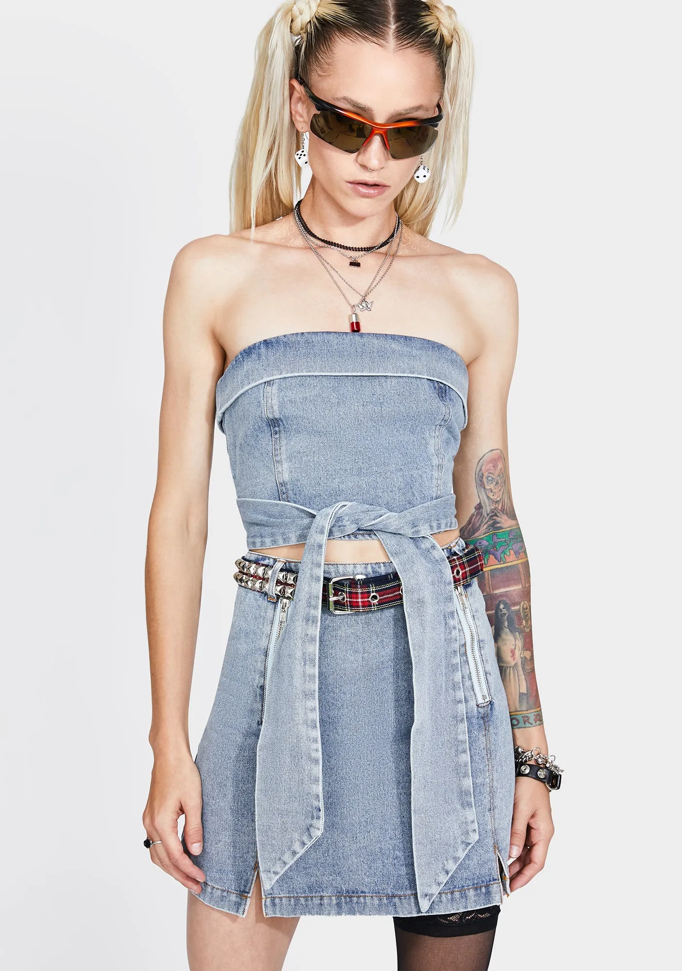 Daria Denim Tube Top