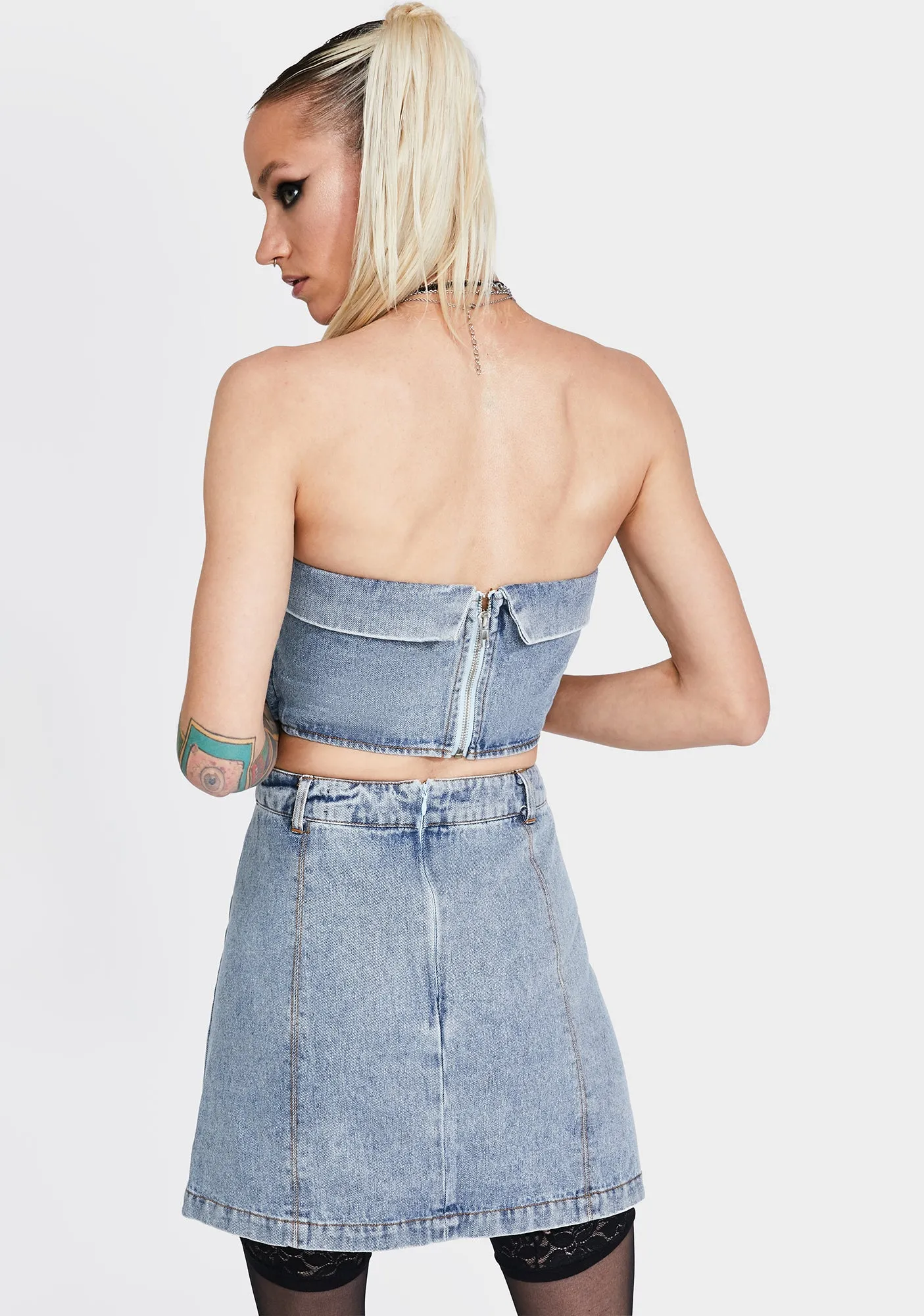 Daria Denim Tube Top