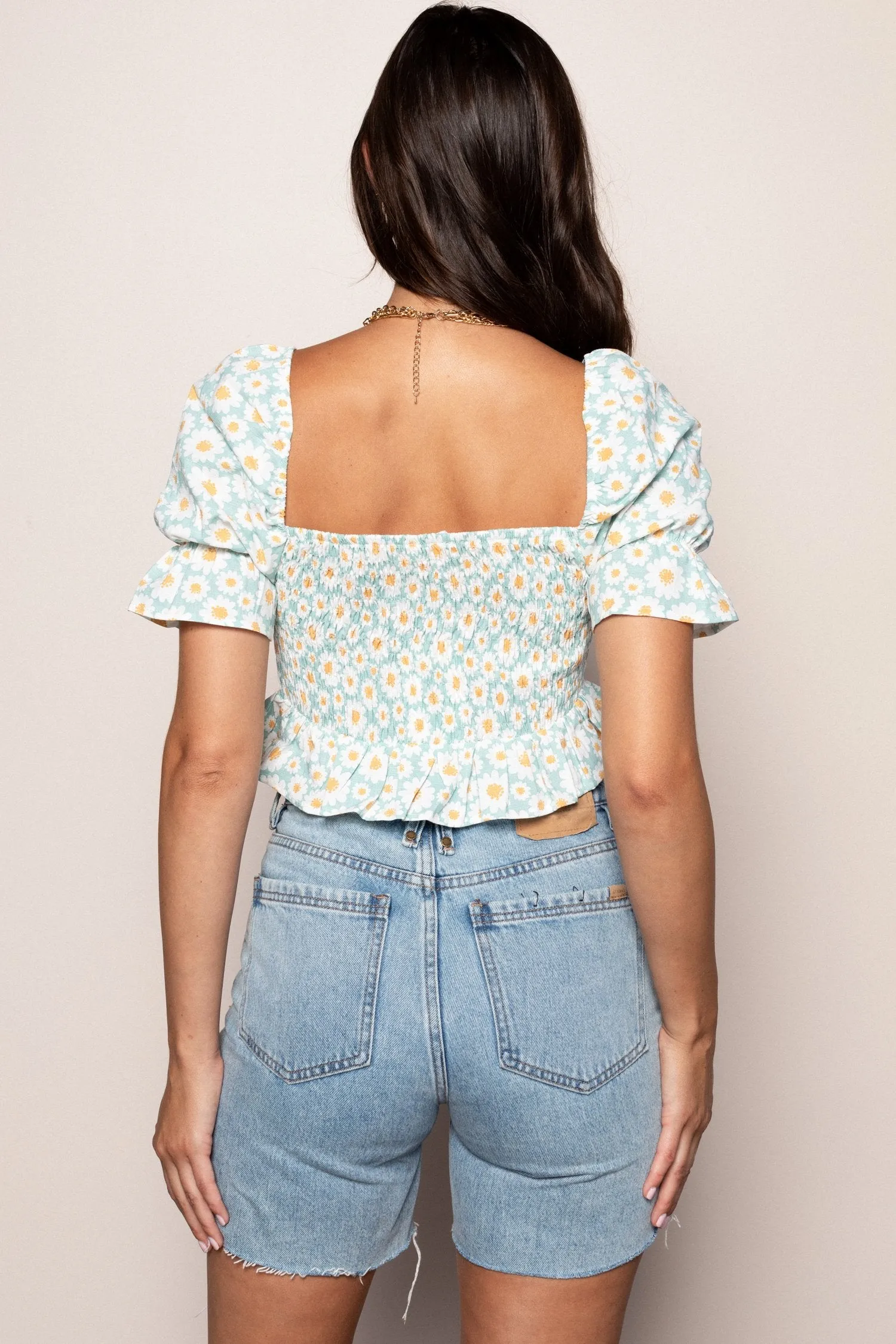 Daysy Crop in Blue