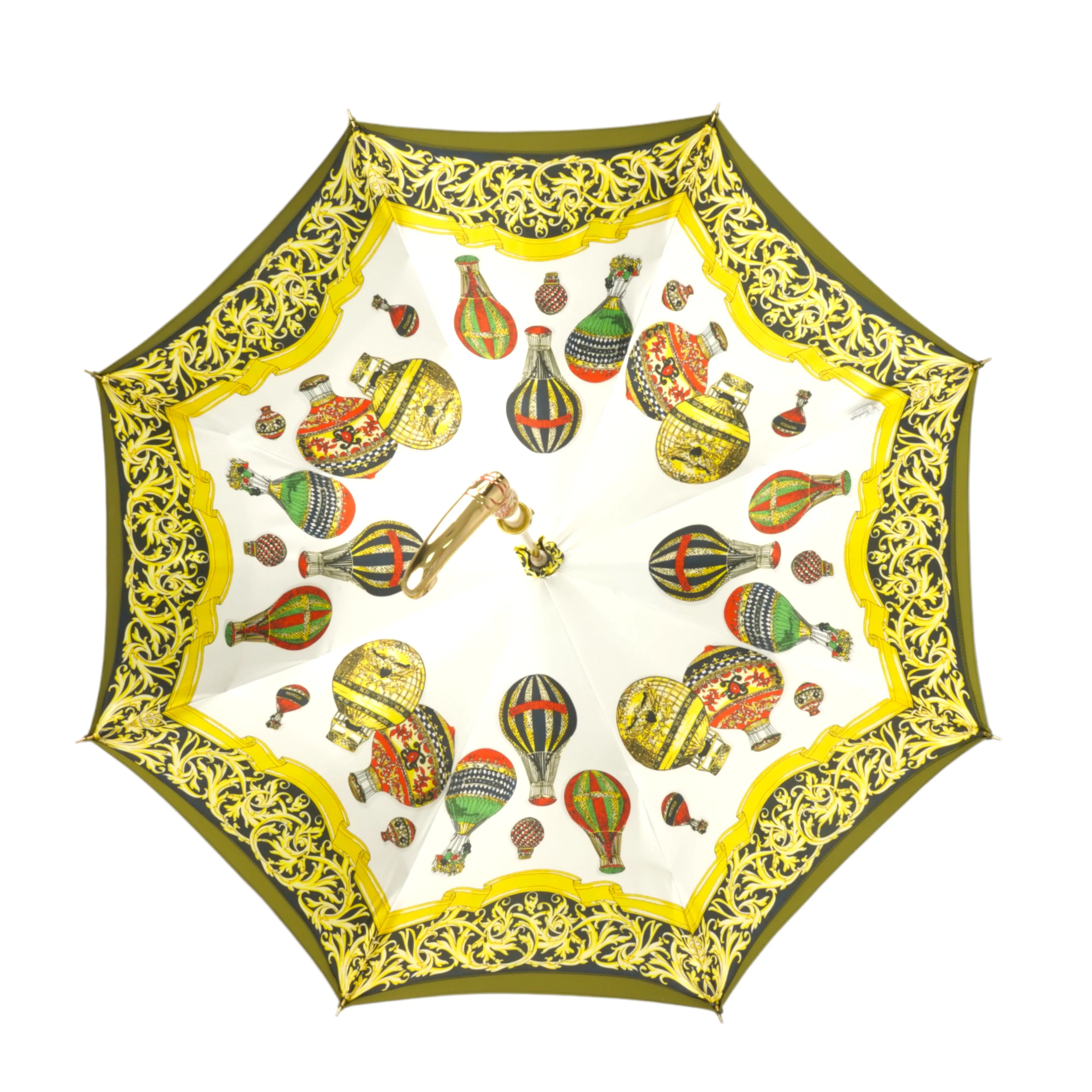 Elevated Elegance: Exclusive Hot Air Balloon Design Umbrella with Gold-Plated Handle