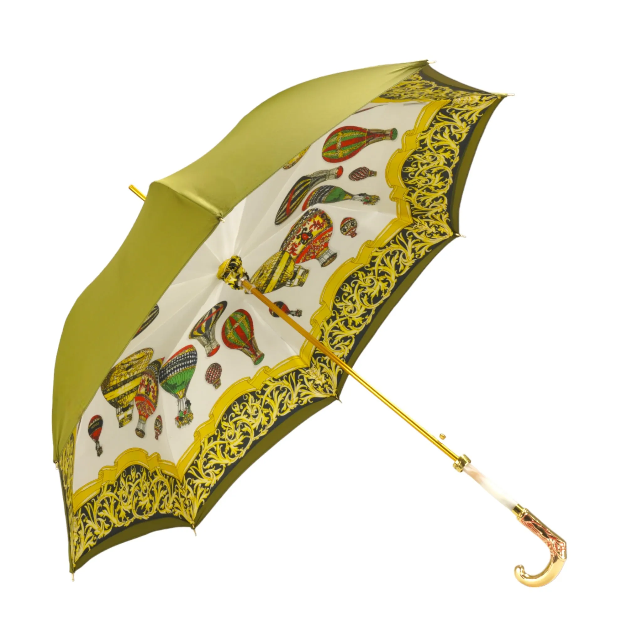 Elevated Elegance: Exclusive Hot Air Balloon Design Umbrella with Gold-Plated Handle