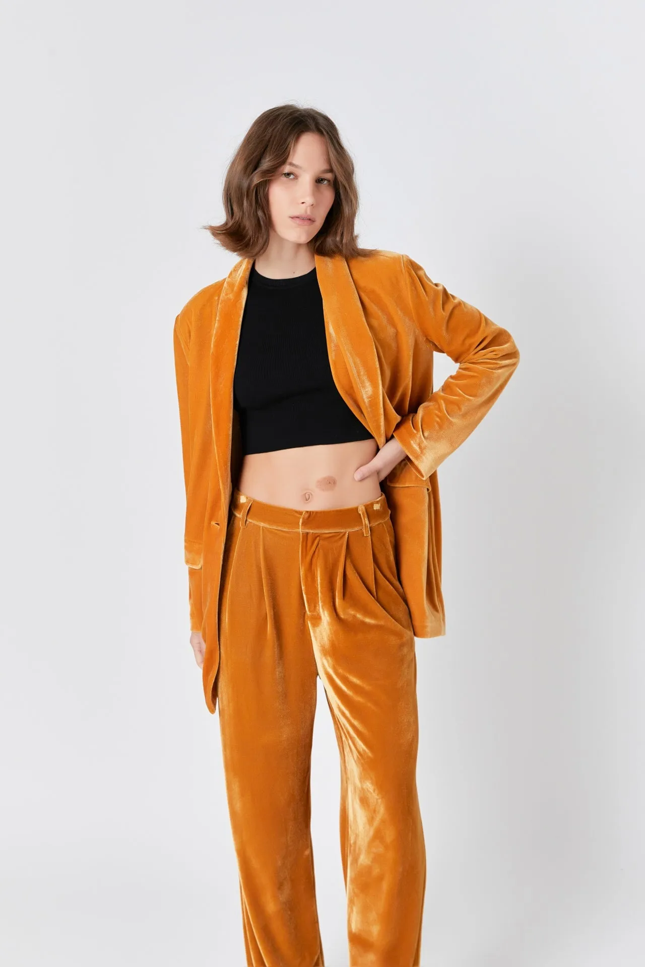 Endless Rose - Velvet Wide Leg Pants