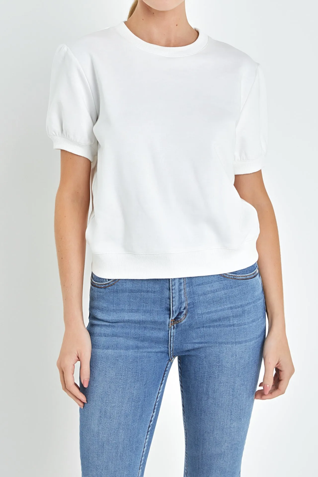English Factory - French Terry Puff Sleeve Sweatshirt