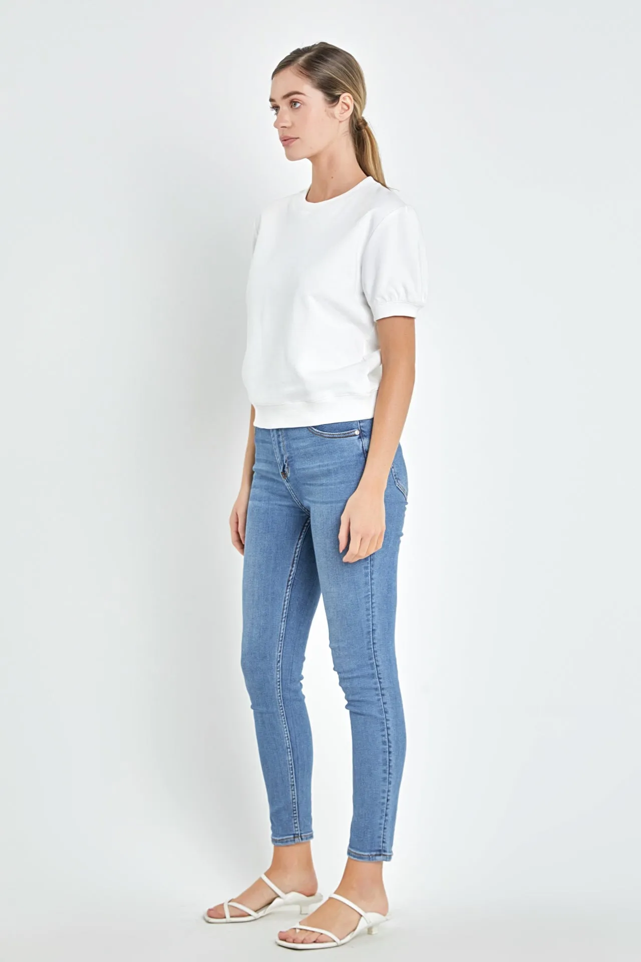 English Factory - French Terry Puff Sleeve Sweatshirt