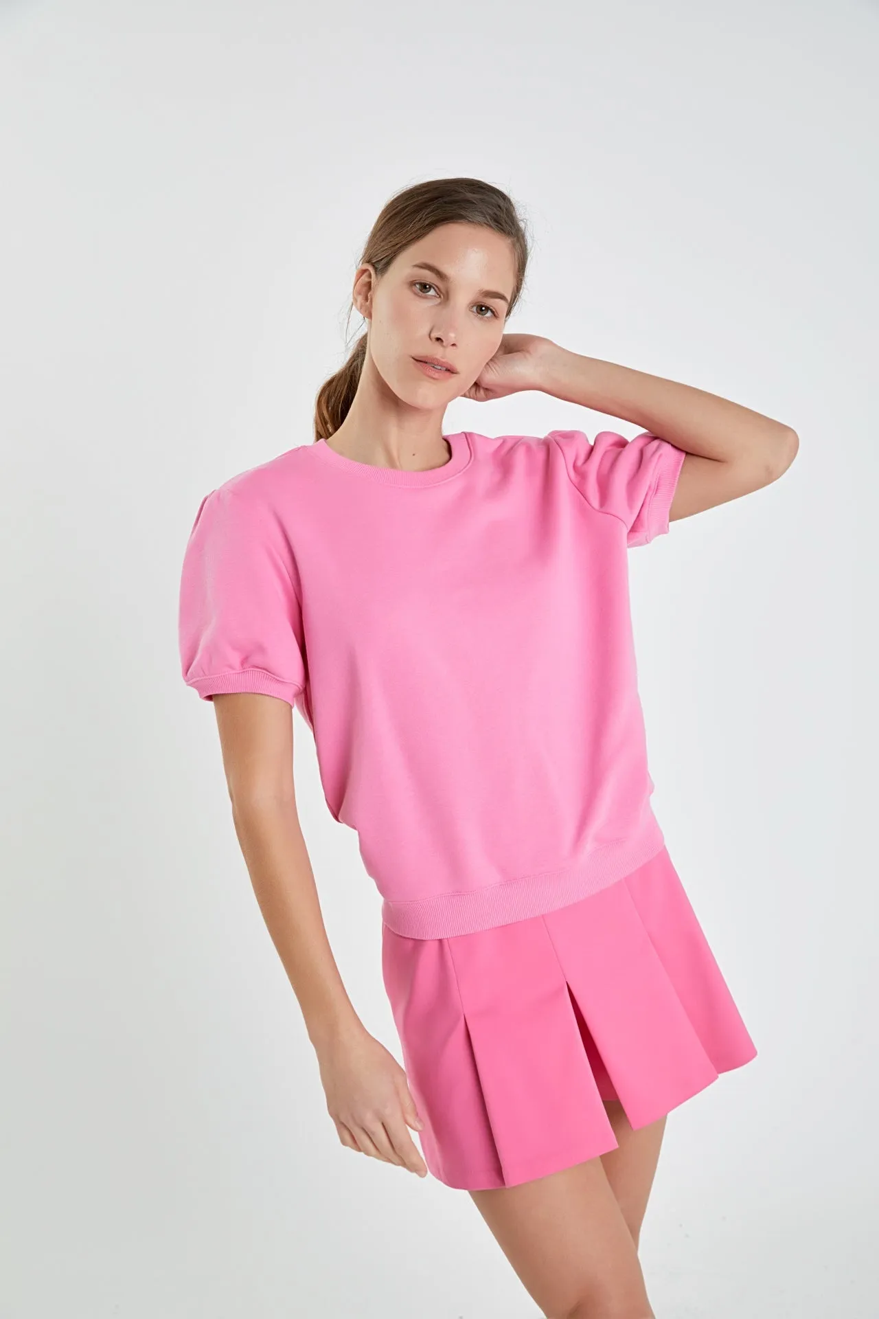 English Factory - French Terry Puff Sleeve Sweatshirt