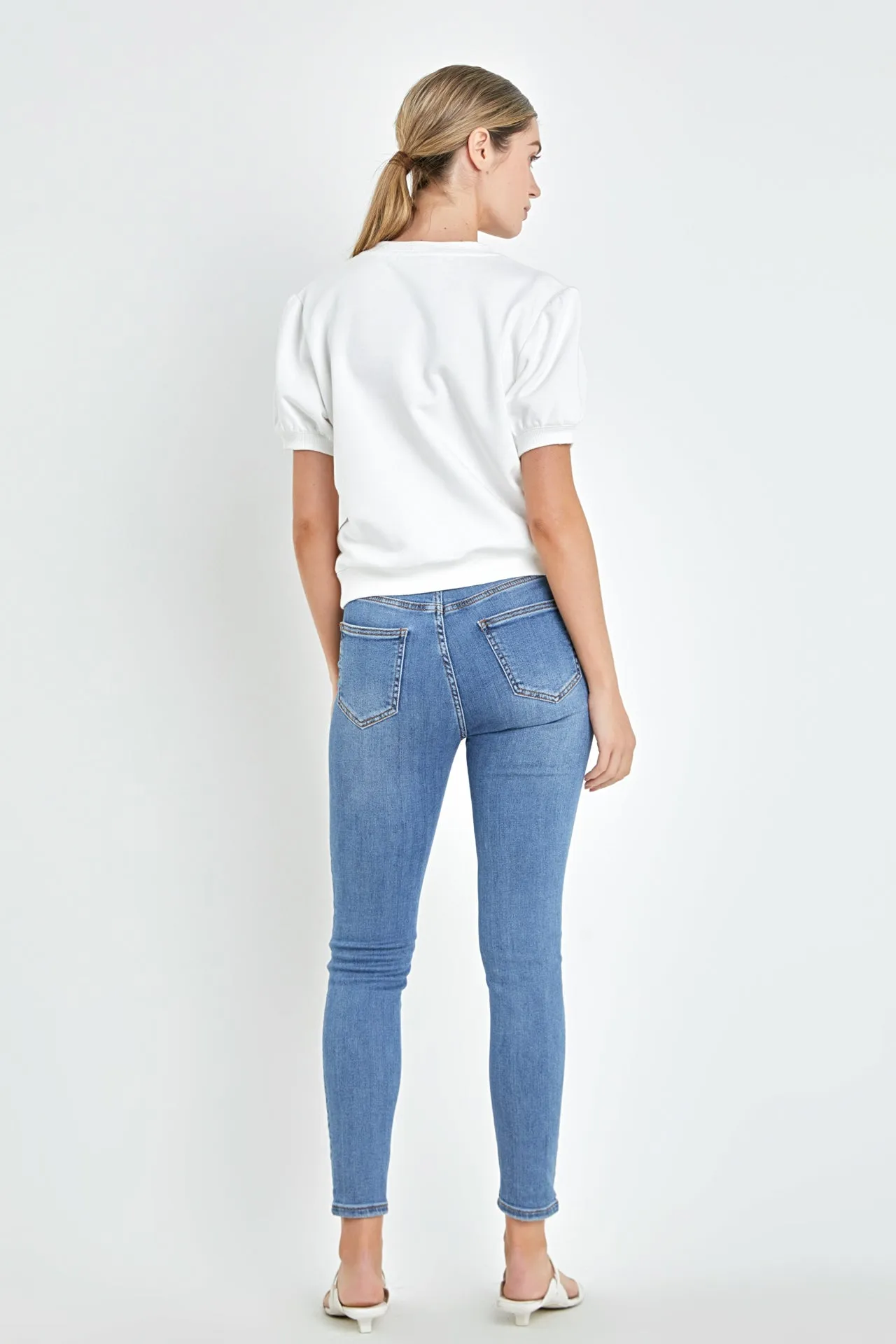 English Factory - French Terry Puff Sleeve Sweatshirt