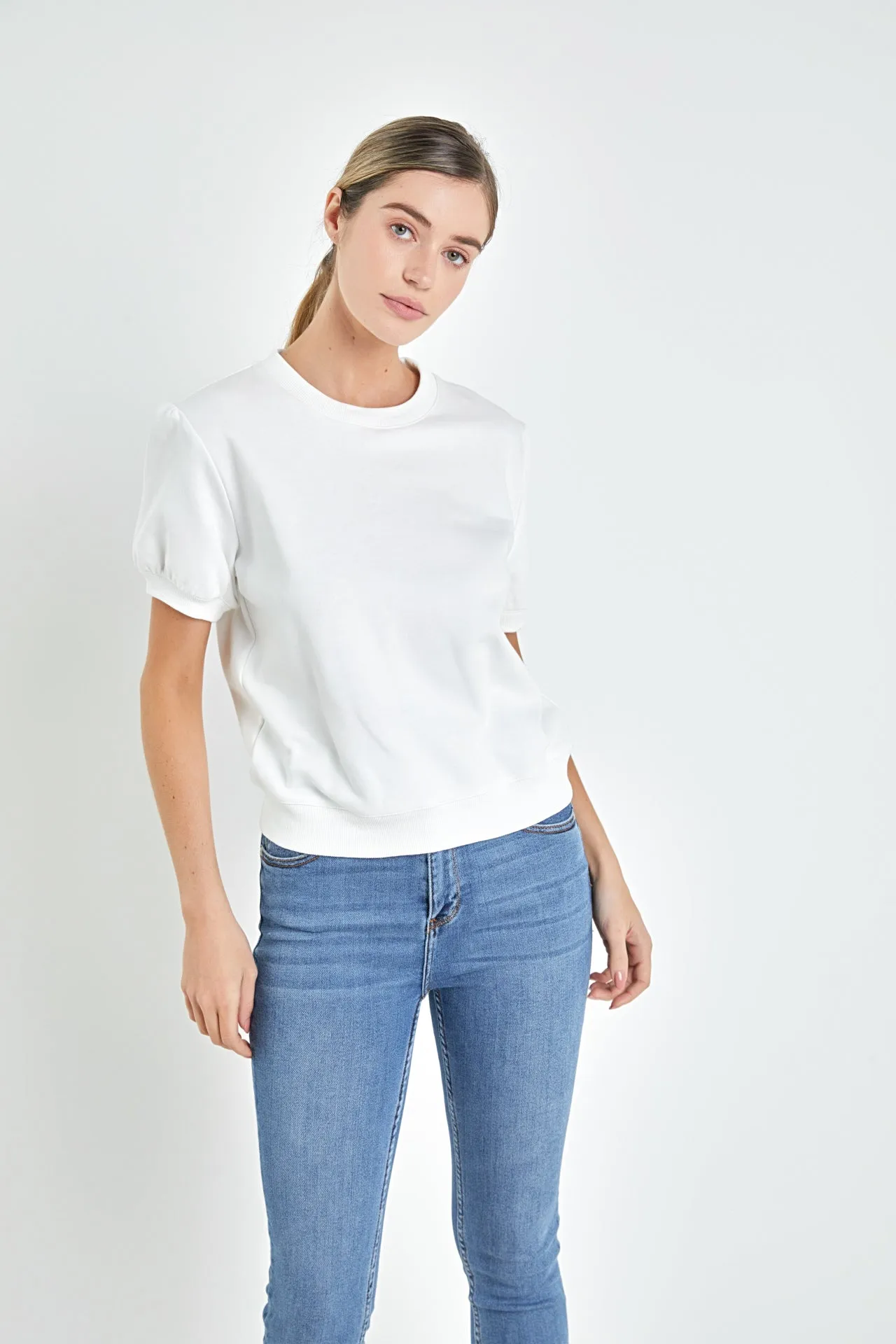 English Factory - French Terry Puff Sleeve Sweatshirt