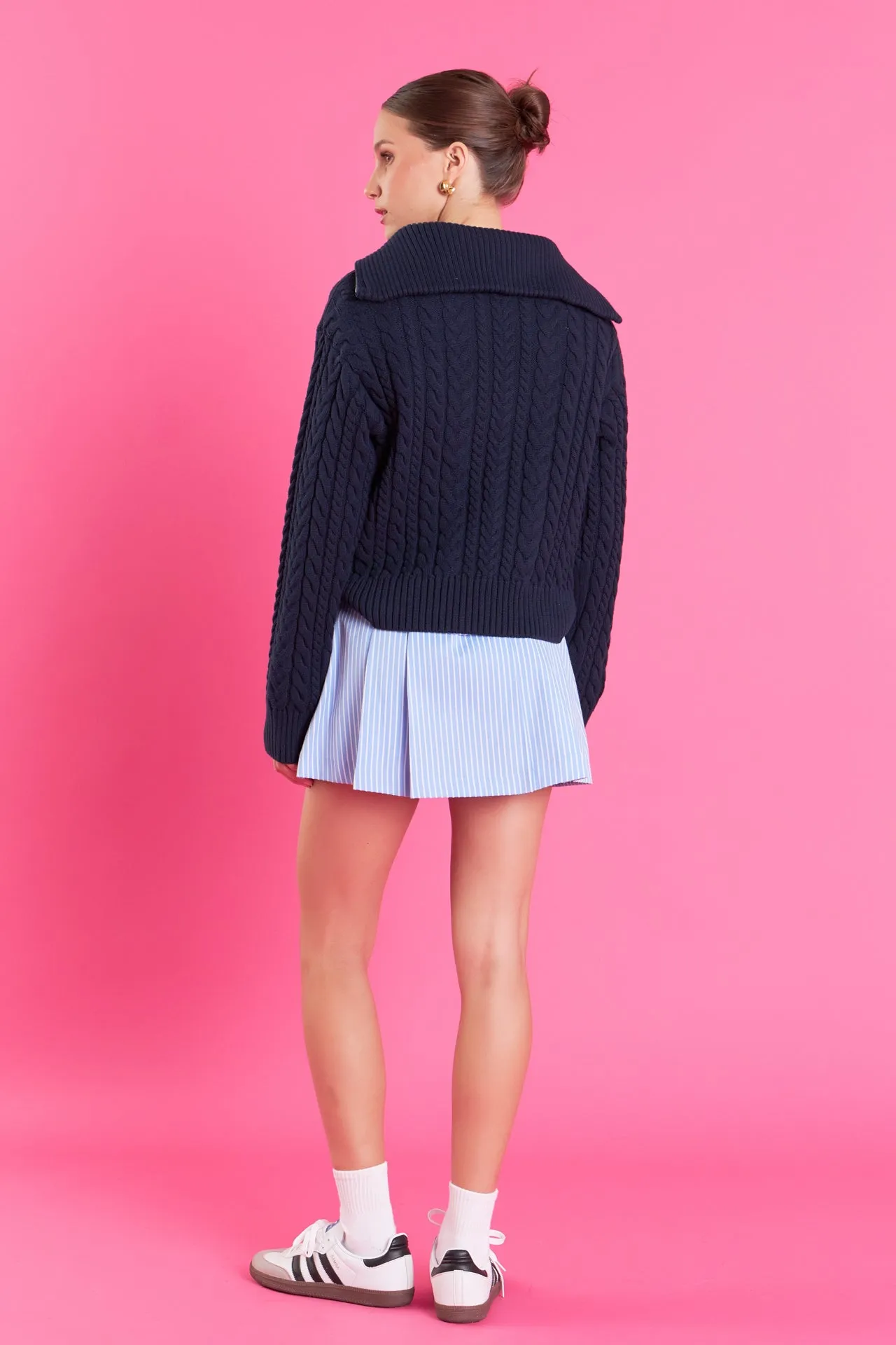 English Factory - Stripe Mini Pleated Skort