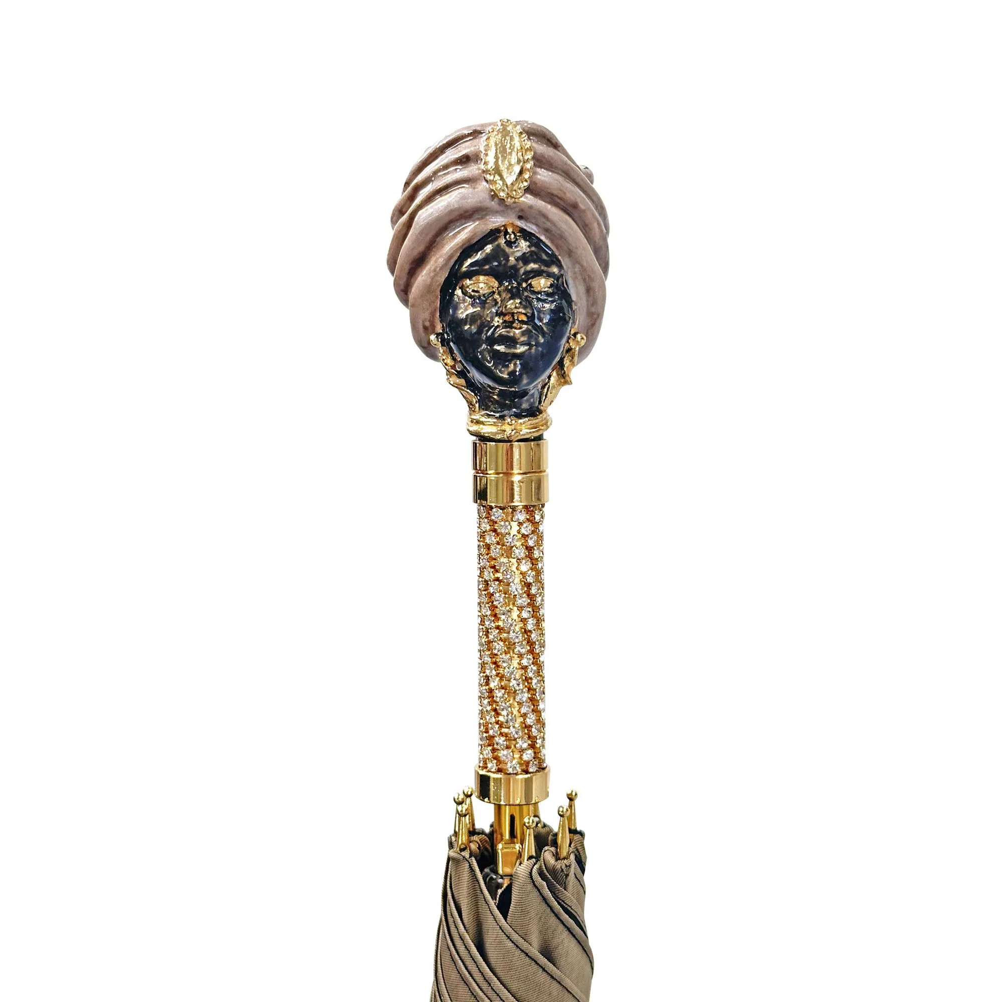 Exclusive ilMarchesato umbrella with Classic Sicily "Testa di moro"