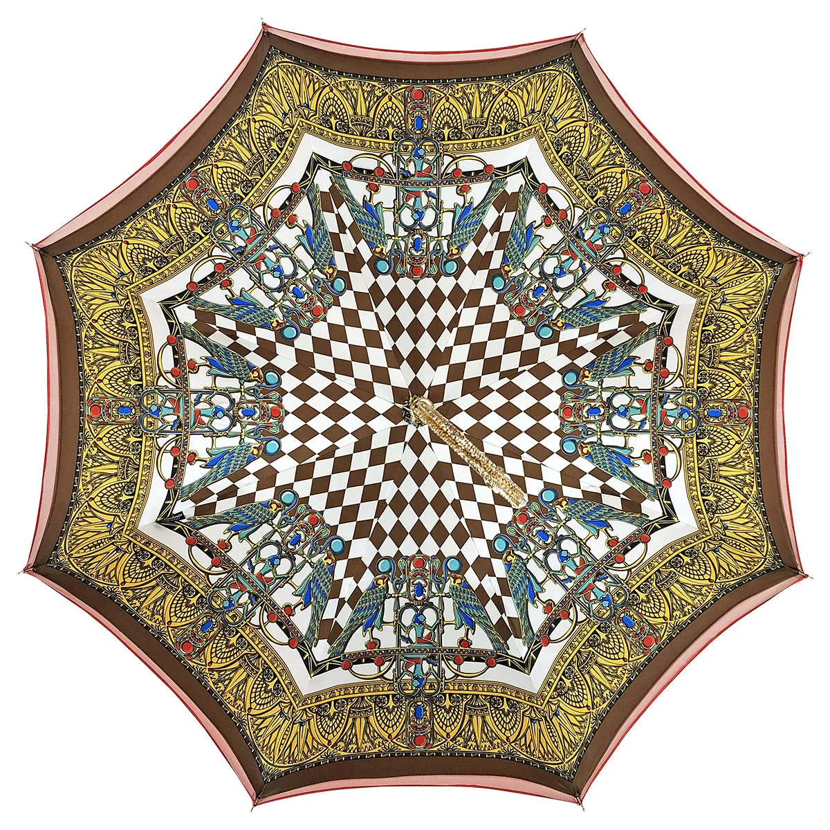 Fantastic red umbrella with Egyptian style