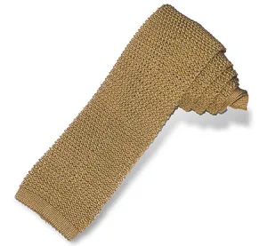 Gold Silk Knit Tie
