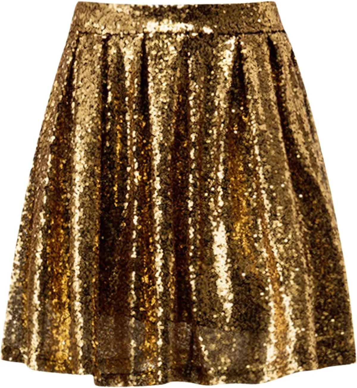 Golf Skirts Pleated Ruffle Glitter Lightweight A Line High Rise Sparkle Sequin Flare Folkloric Holiday Carnival 2025