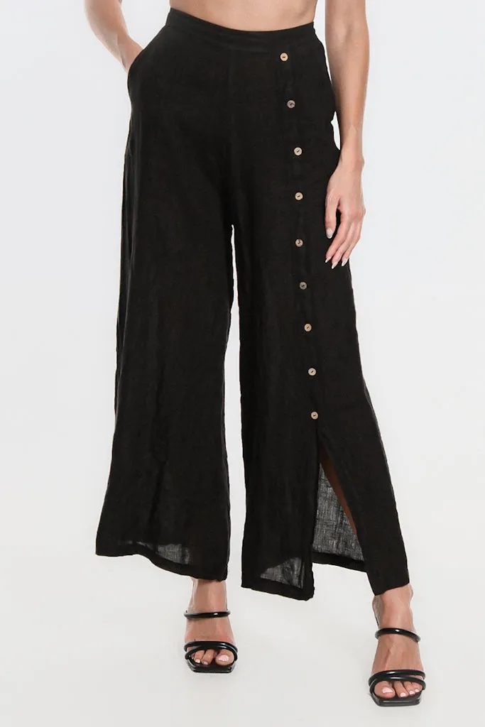Gracelynn Button Linen Pant (PL135)