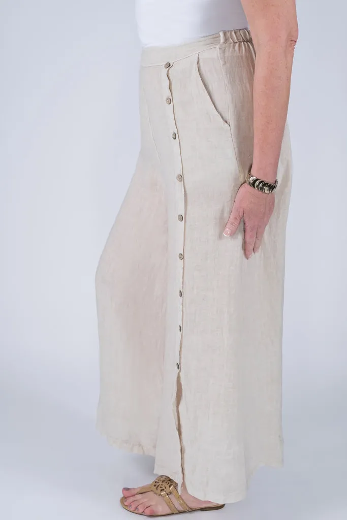 Gracelynn Button Linen Pant (PL135)